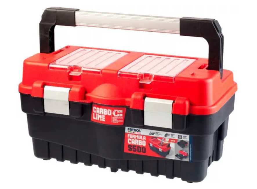 Ящик для інструменту S500 CARBO RED / ящик з ручкою червоний