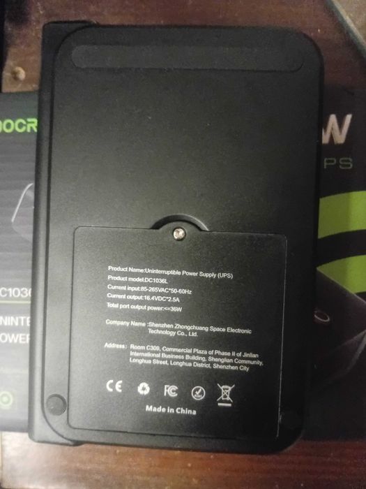 Mini ups(дбж) для роутера/камери 36W з АКБ 12000 mAh