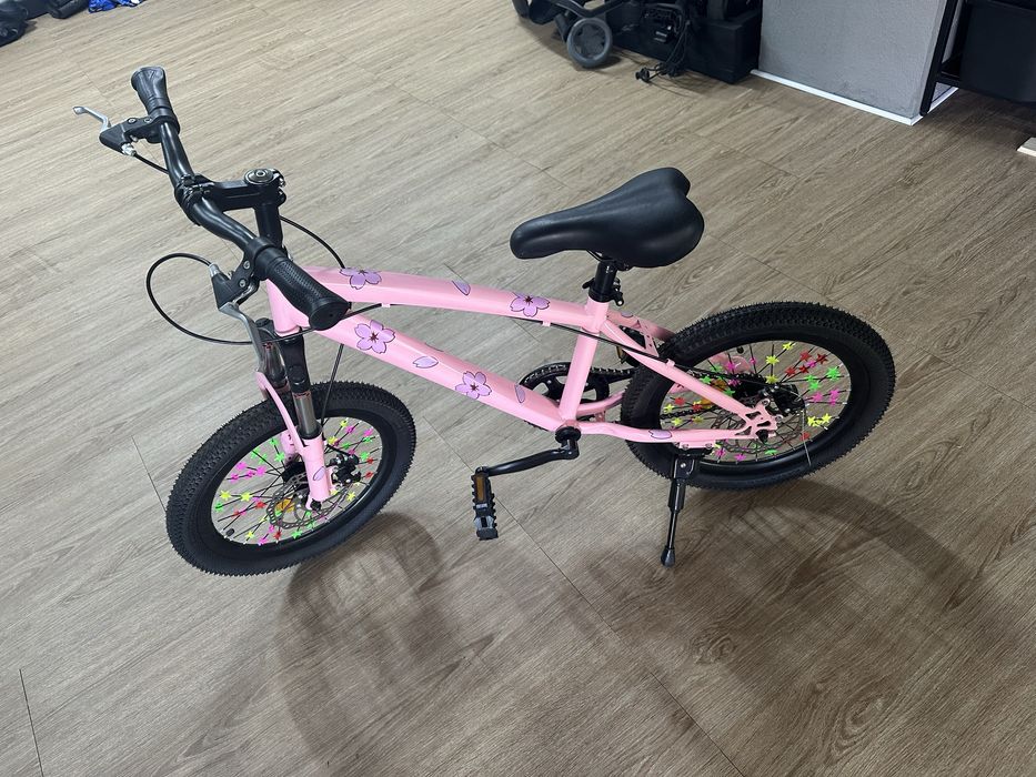 Bicicleta criança roda 18 rosa nova menina