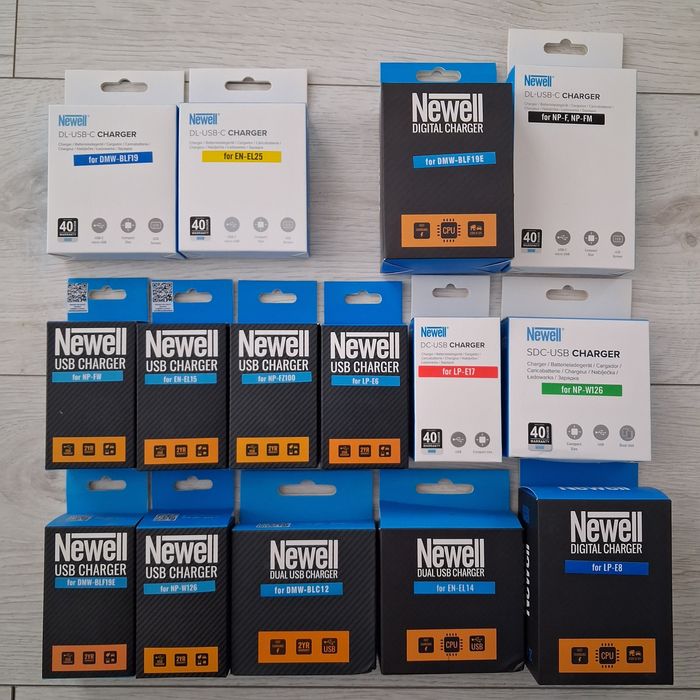 Зарядні Newell EN-EL3E,EN-EL14,EN-EL15,LP-E8,NP-FW50.NP-W126.NP-W235