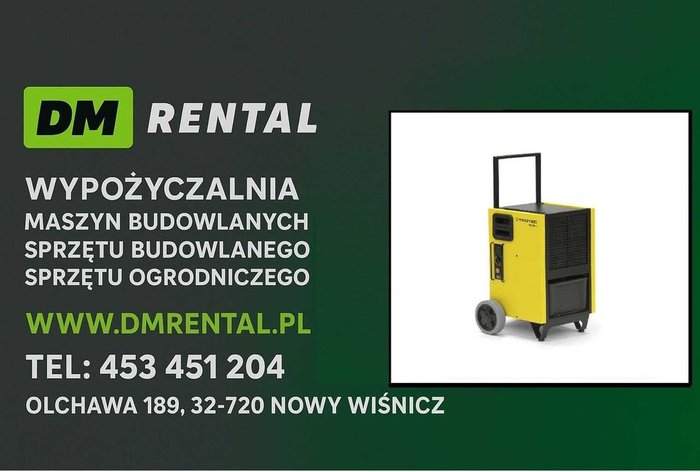 Osuszacz Powietrza Trotec 150l/24h oraz 70l/24h Wynajem
