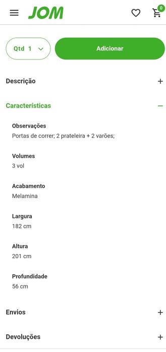 Roupeiro  Jom 2 portas64585227189123123