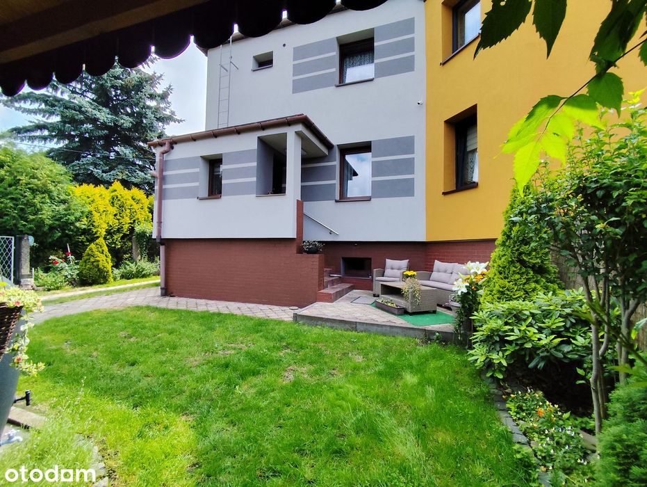 Dom piętrowy (bliźniak) 115 m2 + pow. piwnic na działce 265 m2, garaż