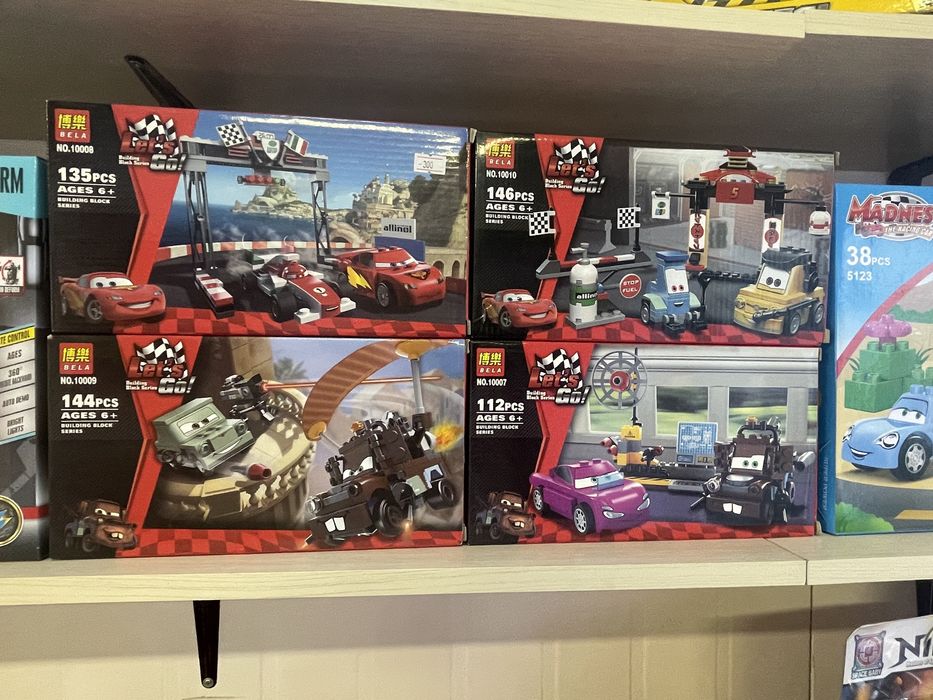 Детский конструктор Тачки, молния Маккуин, 4 вида