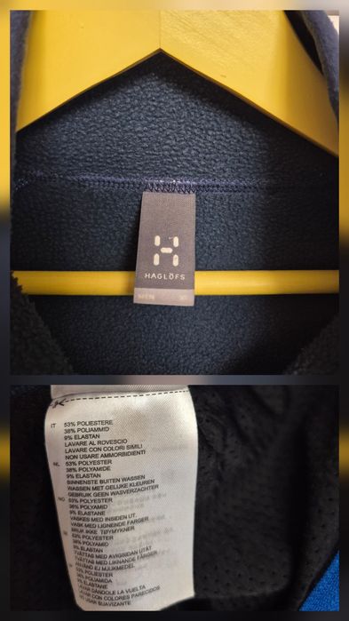 Кофта , софтшел, зип,утеплена  HAGLOFS BUNGY lll polartec p. L-XL ИДЕАЛ.