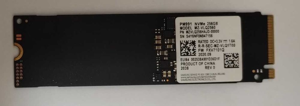 SSD m.2 Samsung MZVLQ256HAJD 256,0 gb