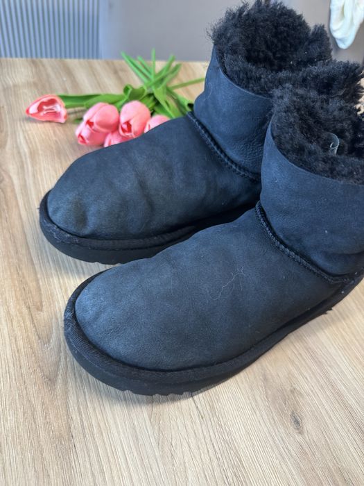 Botki śniegowce UGG czarne roz. 39 – wada z tyłu, oryginalne