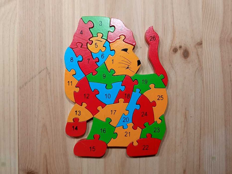 Puzzle Em Madeira - Leão