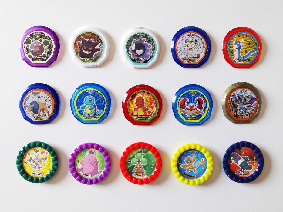 15 tazos POKEMON NOX & ROKS | Matutano lote ou venda a vulso