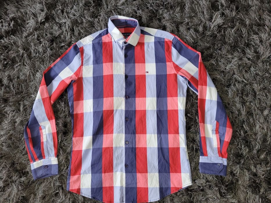 Tommy Hilfiger oryginalna koszula slim fit kratka S