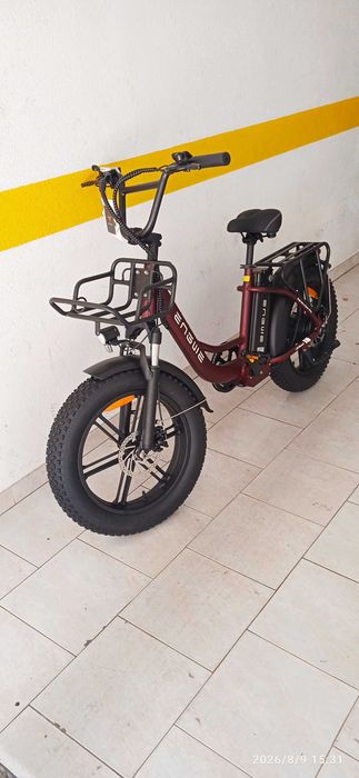 Bicicleta elétrica, Nova, 0 Km, Bateria 13 Ah. - com cesto na frente.
