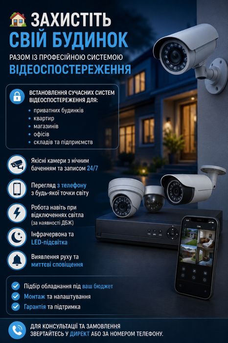 Встановлення системи відеоспостереження