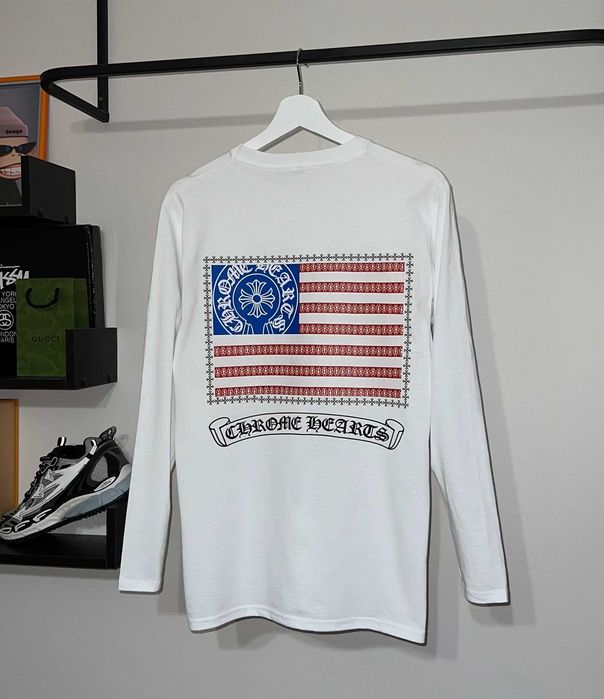 Лонгслів Chrome Hearts (білого кольору)