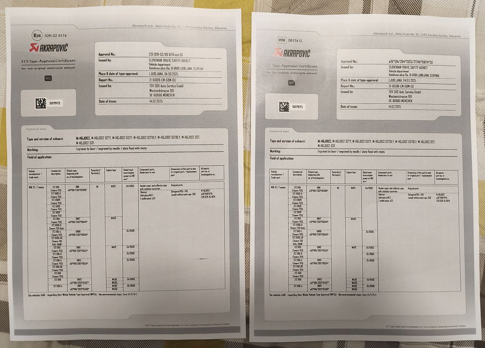 Akrapovic  Exhaust  black Yamaha Tenere 700 * ( OFERTA DO ENVIO )