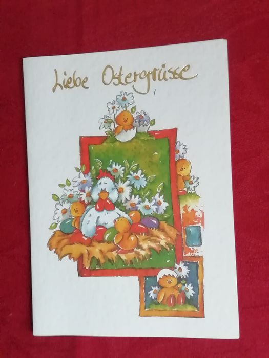 Postal de Páscoa, alemão