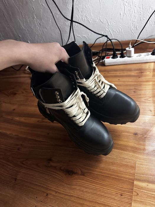 обувь rick owens bozo leather boots но без логотипа