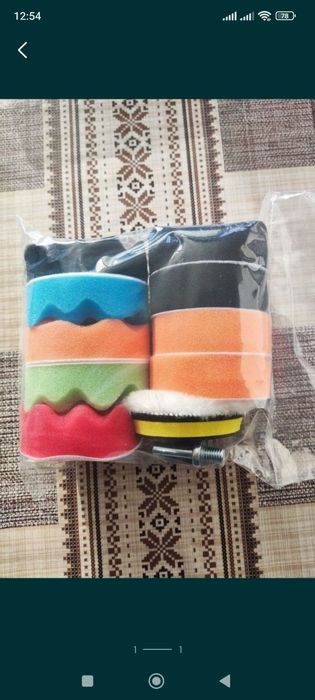 Набор для полировки авто (на дрель, шуруповёрт)80мм.