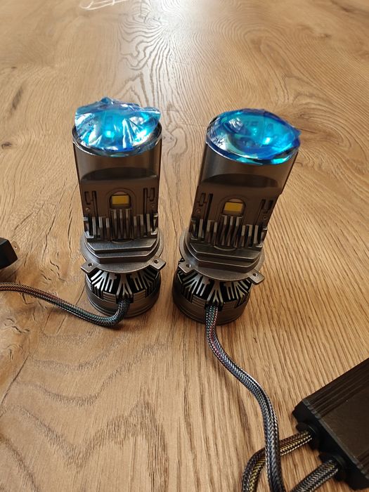 Rayton S5 Pro H4 120w. Світлодіодні міні лінзи мини линзы. Комплект