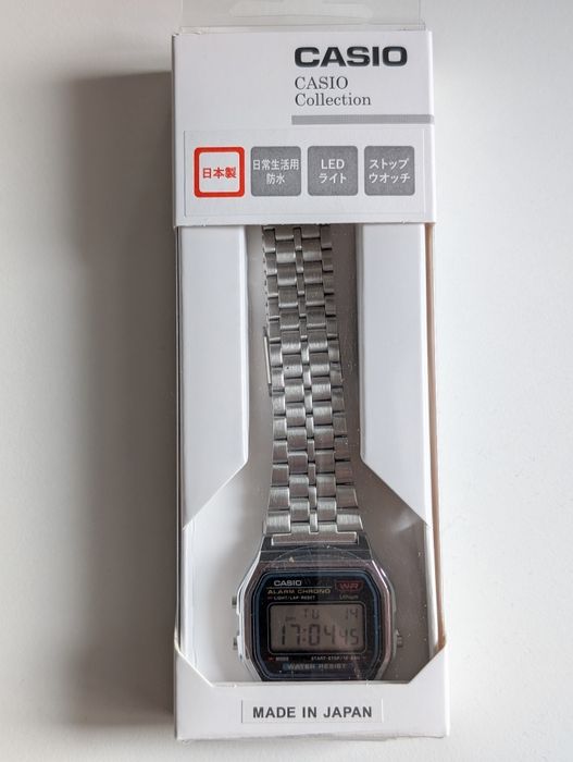 Nowy oryginalny zegarek Casio A159 Made in Japan, nie chiński