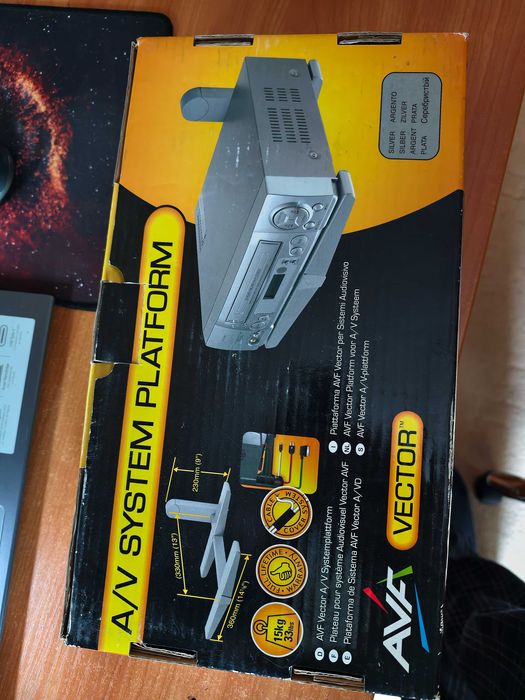 Настінна полиця для тюнера, DVD, консолі AVF Vector (до 15 кг)