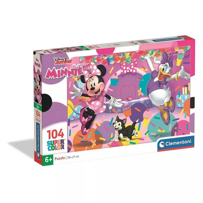 Puzzle Clementoni Minnie Confeti Super Color 38x27cm 104 peças