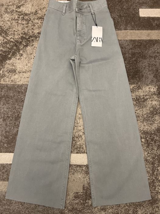 Nowe Zara Jeansy z wysokim stanem szerokimi nogawkami r.36