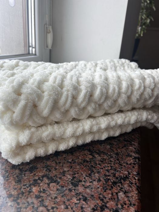 Плед дитячий плюшевий молочний