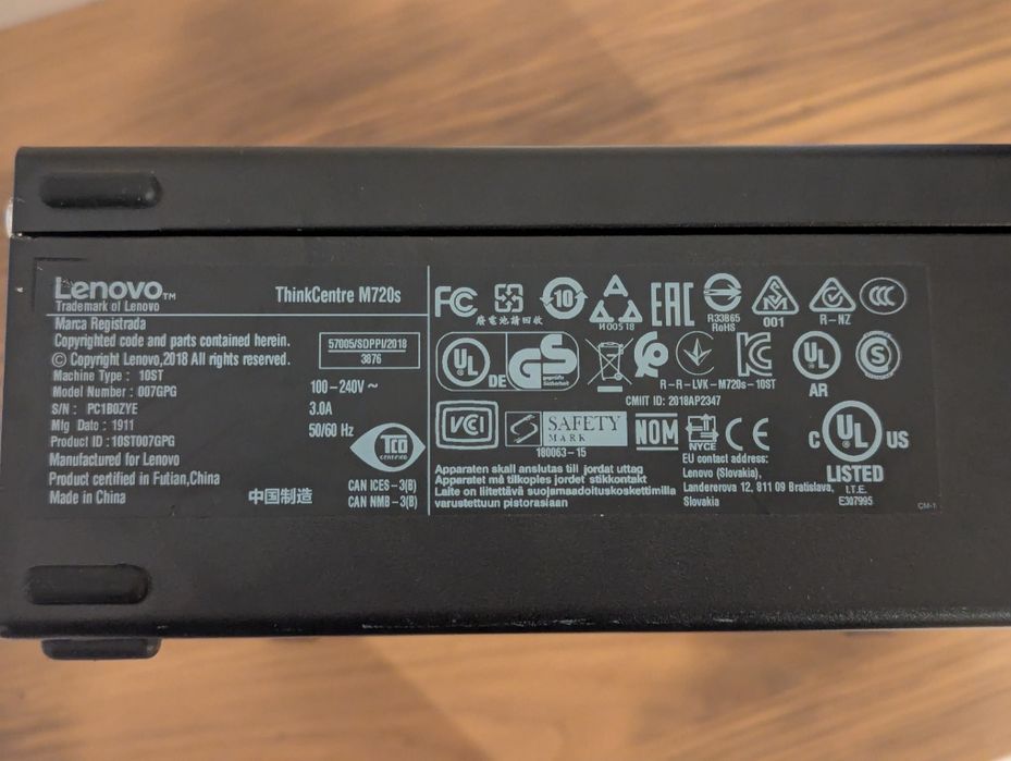 Lenovo Thinkcentre M720s SFF i5 9400 16GB 512GB NVMe Win 11 Pro