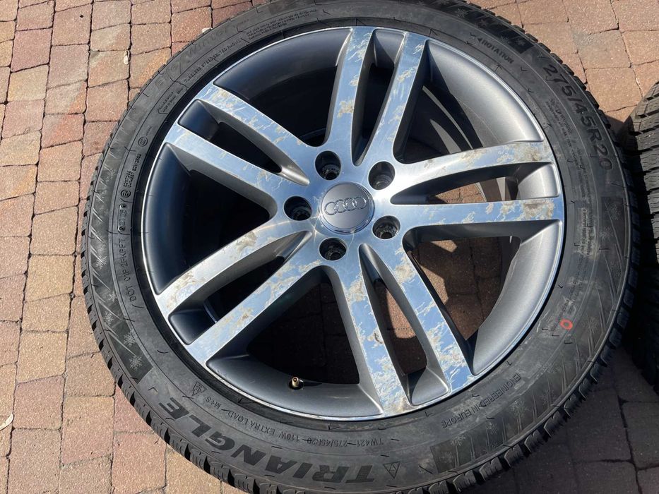 4057. Koła zimowe Audi Q7 4L oryginał 275/45/20 opony 2025r 8mm
