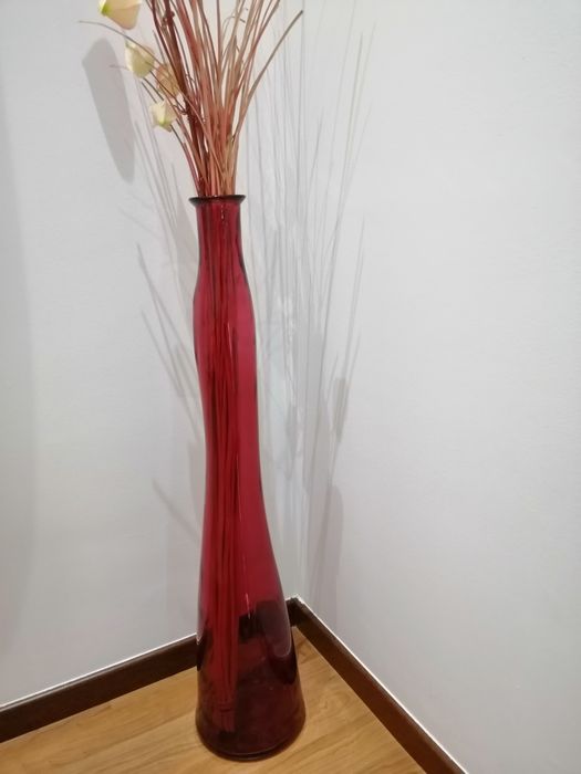 Vaso Decorativo Vermelho Alto (1m)