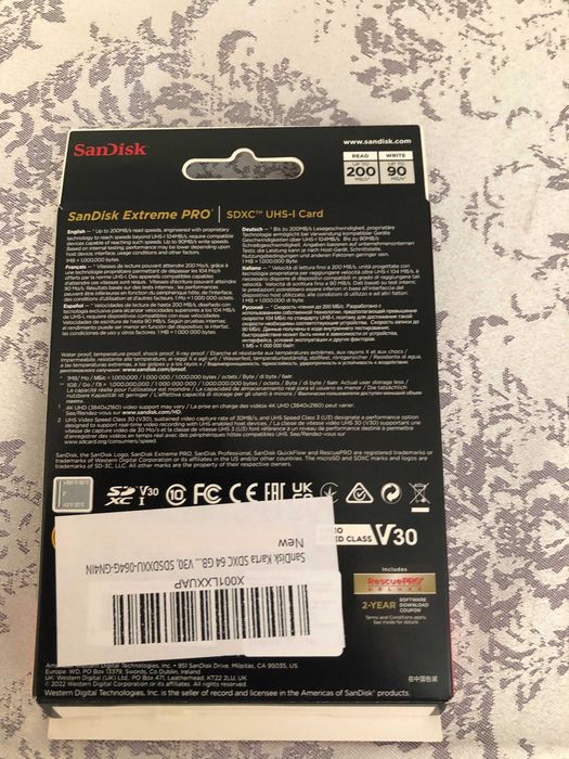SanDisk Cartão SDXC Extreme PRO de 64 GB
