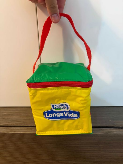 Lancheira Térmica Peq Ver/Ama - Vintage - "Nestlé Longa Vida" - Nova