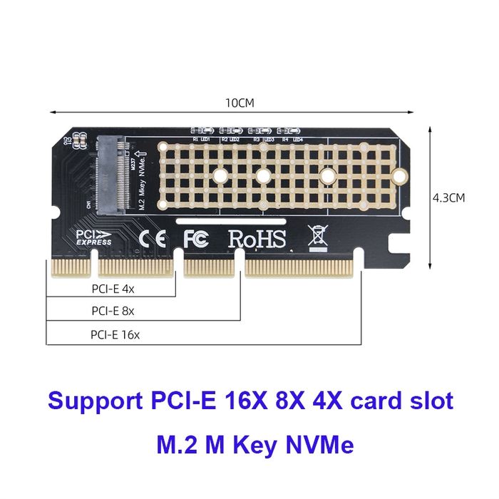 адаптер M2 NVME M-key PCIe