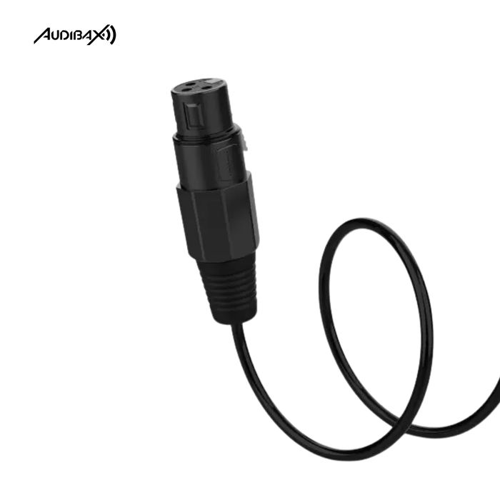 Audibax Silver Black Cable 2 XLR macho para 1 XLR fêmea 15 cm