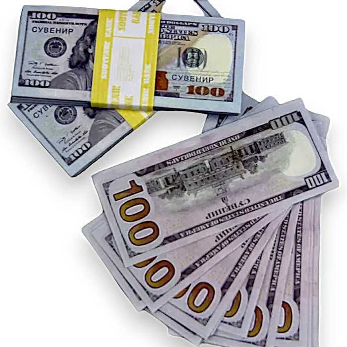 Сувенирные деньги 100$ Банк приколов. Супер цена! (комплект 10 пачек)