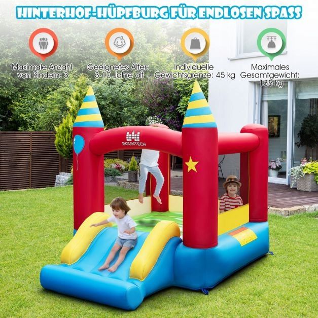 Nadmuchiwany zamek COSTWAY NP12405DE + mocna dmuchawa 550W