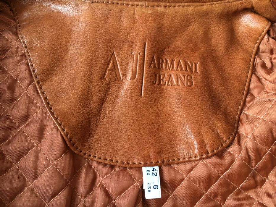 Kurtka skórzana Armani Jeans, rozmiar 42