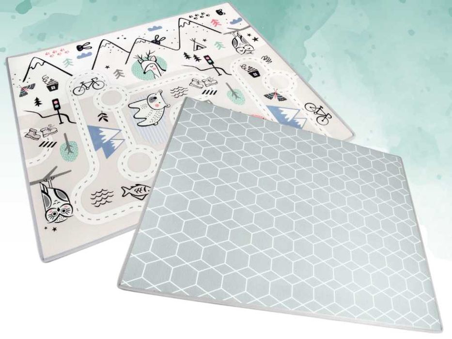 Mata Piankowa Edukacyjna Dwustronna Duża Składana 180x150x1,5cm