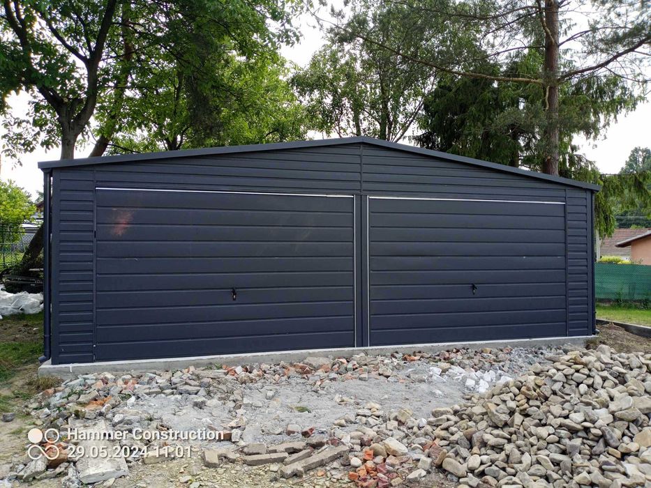 Garaż blaszany, wiata. WZMOCNIONY PROFILAMI. PRODUCENT. Cała Polska