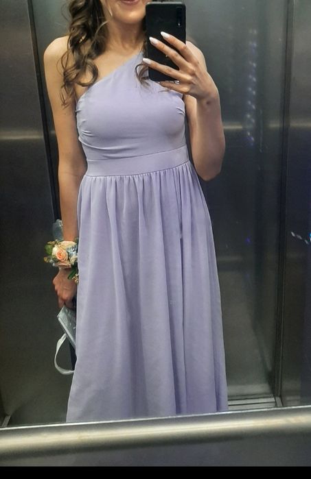 Sukienka na jedno ramie maxi