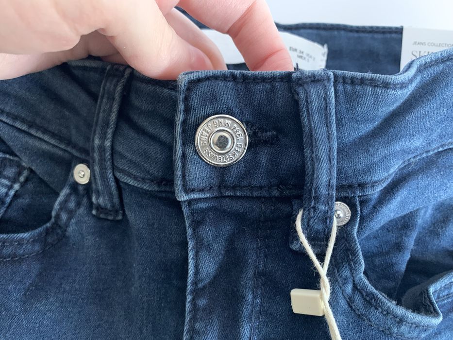 Nowe jeansy Mango spodnie skinny push-up pushup granatowe niebieskie