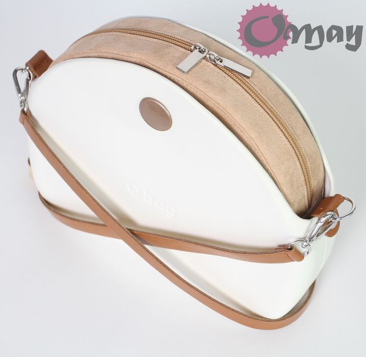 organizer OBAG MOON LIGHT biszkopt eko zamsz 2 kieszenie wkład OMAY