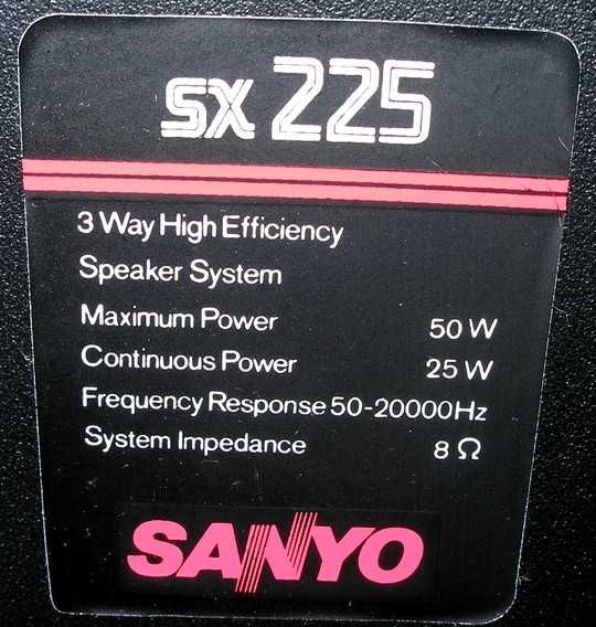 Głośniki SANYO SX225/TONSIL ZgP-25-8-585 bardzo dobry stan
