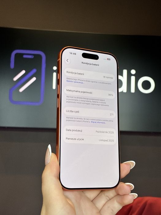 iPhone 17 Pro 256GB Kosmiczna pomarańcza - bateria 96% - gwarancja 12 mies. - rozliczenie starego iPhone’a