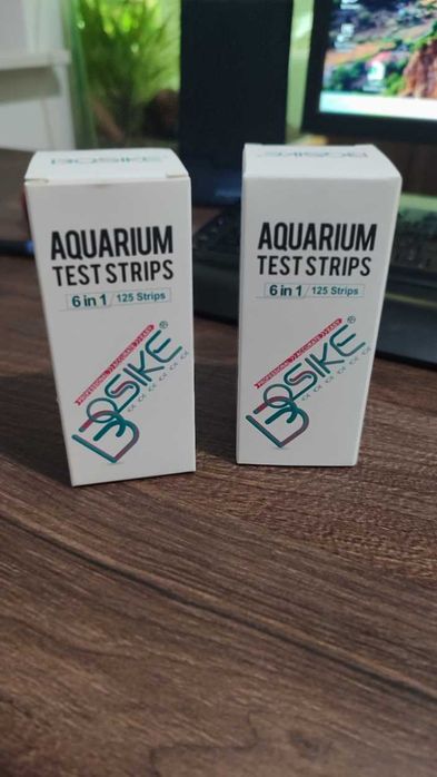 Testy paskowe do akwarium paski 6w1 PH GH KH NO2 NO3 CL2 125szt.