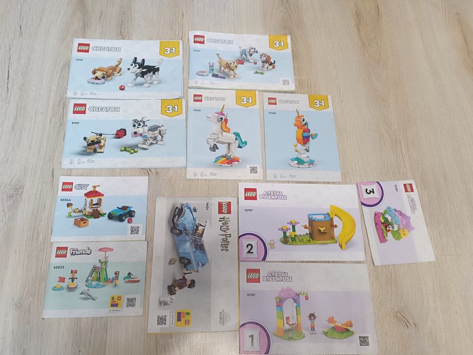 Duży zestaw instrukcji LEGO – Marvel, Star Wars, Minecraft i inne