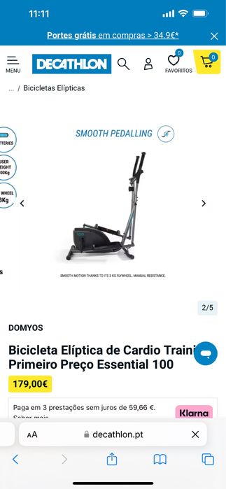 Biciceleta Eliptica de Cardio Training DOMYOS