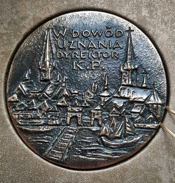 Szczecin pamiątkowy medal z brązu
