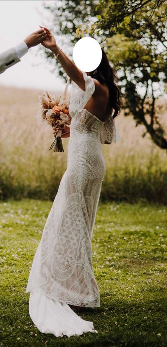 PIĘKNA SUKNIA ŚLUBNA BOHO - Gala Funkja stan idealny