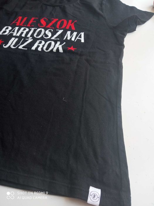T-shirt czarny rozmiar M z napisem
